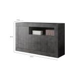 Credenza ardesia 138x42x86h cm 3 ante - Dolphin