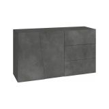 Credenza ardesia 140x43x86h cm 2 ante e 3 cassetti - Favonio
