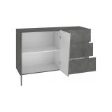 Credenza ardesia 140x43x86h cm 2 ante e 3 cassetti - Favonio