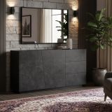 Credenza ardesia 180x43x86h cm 2 ante e 3 cassetti - Ariet