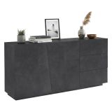 Credenza ardesia 180x43x86h cm 2 ante e 3 cassetti - Ariet