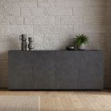 Credenza ardesia 200x43x86h cm 4 ante - Apollo