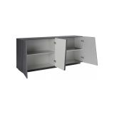 Credenza ardesia 200x43x86h cm 4 ante - Apollo