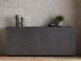 Credenza ardesia 200x43x86h cm 4 ante - Apollo