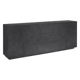 Credenza ardesia 220x43x86h cm 4 ante e 3 cassetti - Ayrton