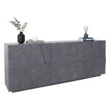 Credenza ardesia 224x44x86h cm 4 ante e 3 cassetti - Zeus