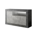 Credenza ardesia e cemento 138x42x86h cm 3 ante - Dolphin