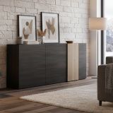 Credenza ardesia e noce 181x44x86h cm 3 ante - Jerry