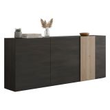 Credenza ardesia e noce 181x44x86h cm 3 ante - Jerry