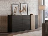 Credenza ardesia e noce 181x44x86h cm 3 ante - Jerry