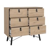 Credenza Aurelie, Buffet da soggiorno, Madia da salotto, Dispensa da cucina, 40x102 h95 cm, Rovere