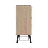 Credenza Aurelie, Buffet da soggiorno, Madia da salotto, Dispensa da cucina, 40x102 h95 cm, Rovere