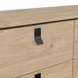 Credenza Aurelie, Buffet da soggiorno, Madia da salotto, Dispensa da cucina, 40x102 h95 cm, Rovere
