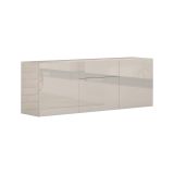 Credenza bassa bianco lucida 170x40x35h cm 3 ante e 1 cassetto - Arina
