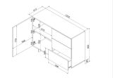 Credenza beige 120x41x90h cm 1 anta e 3 cassetti - Rubiera