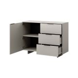 Credenza beige 120x41x90h cm 1 anta e 3 cassetti - Rubiera