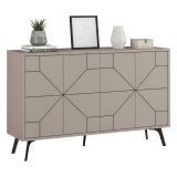 Credenza beige 123x35x62h cm 4 ante - Earl