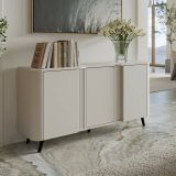 Credenza beige 150x42x70h cm 3 ante - Loreo