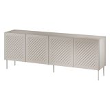 Credenza Beige 2 Ripiani 6 Vani 200.5x42x75h cm, 4 Ante - Carema