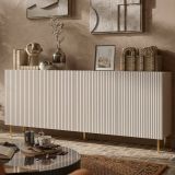 Credenza beige 200x42x82h cm 4 ante - Londa