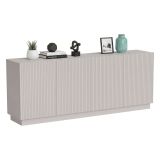 Credenza Beige 4 Ripiani 4 Ante 200x40x78h cm, 8 Vani - Masainas