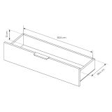 Credenza Beige Cashmere oro un Ripiano 3 Cassetti 181x39x83h cm, 2 Ante - Hara
