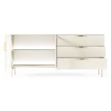 Credenza Beige Cashmere oro un Ripiano 3 Cassetti 181x39x83h cm, 2 Ante - Hara