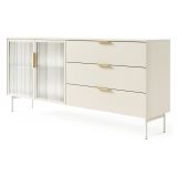 Credenza Beige Cashmere oro un Ripiano 3 Cassetti 181x39x83h cm, 2 Ante - Hara