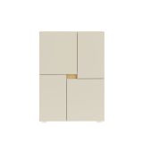 Credenza Beige Cashmere un Ripiano 2 Vani 60x42x84h cm, Apertura Battente - Lerinito