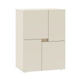 Credenza Beige Cashmere un Ripiano 2 Vani 60x42x84h cm, Apertura Battente - Lerinito