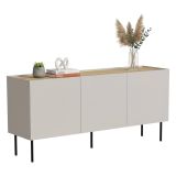 Credenza beige e rovere 150x40x70h cm 3 ante - Verrone