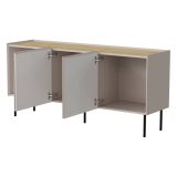 Credenza beige e rovere 150x40x70h cm 3 ante - Verrone