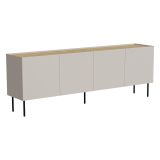 Credenza beige e rovere 200x40x70h cm 4 ante - Sagrado