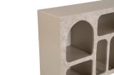 Credenza Beige Marmo 6 Ripiani 6 Vani 120x37x74h cm, Peso Supportato 4 kg - Arsenioiu