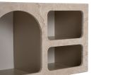Credenza Beige Marmo 6 Ripiani 6 Vani 160x40x51h cm, Peso Supportato 45 kg - Arsenio