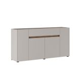 Credenza Beige Marrone Noce un Cassetto 3 Ripiani 170x40x85h cm, Apertura Battente - Cirimido