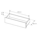 Credenza Beige Marrone Rovere 3 Cassetti 2 Ripiani 176x40x83h cm, Apertura Battente, Scorrevole - Haleli