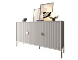 Credenza Beige oro Cassetti Ripiani 203x49x83h cm, Apertura Battente - Parenti
