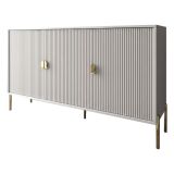 Credenza Beige oro Cassetti Ripiani 203x49x83h cm, Apertura Battente - Parenti