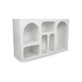 Credenza Bellatrix, Buffet da soggiorno, Madia da salotto, Dispensa moderna da cucina, Bianco, 120x37h74 cm