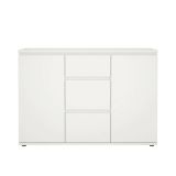 Credenza bianca 119x40x83h cm 2 ante e 3 cassetti - Zumpano