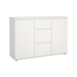Credenza bianca 119x40x83h cm 2 ante e 3 cassetti - Zumpano