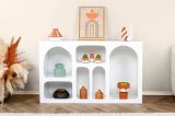 Credenza bianca 120x37x74h cm 5 vani - Arsenio