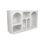 Credenza bianca 120x37x74h cm 5 vani - Arsenio