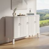 Credenza bianca 120x40x84h cm 3 ante - Lewis