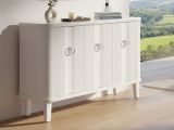 Credenza bianca 120x40x84h cm 3 ante - Lewis
