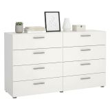 Credenza bianca 140x40x81h cm 8 cassetti - Phethai