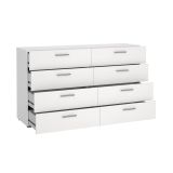 Credenza bianca 140x40x81h cm 8 cassetti - Phethai