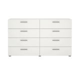 Credenza bianca 140x40x81h cm 8 cassetti - Phethai