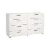 Credenza bianca 140x40x81h cm 8 cassetti - Phethai